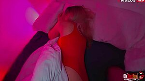 Stepmom Takes Stepsons Dick Deep in Shared Bed Creampie