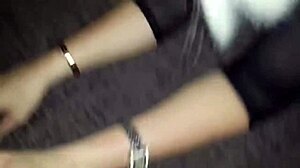 Gorgeous French tranny takes on six bwc guys in wild gangbang train.