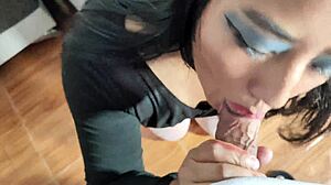 cute girl bends for deep anal creampie filling