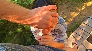 rubbing her panties got my horny stepsis craving that cumshot explosion