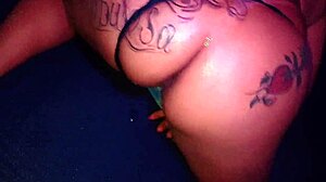 Thick latina bbw moans as big black cock pounds her fat juicy ass in garden