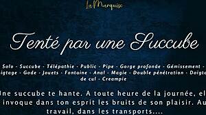 French Succubus Teases with Dirty Anal Talk Outdoors