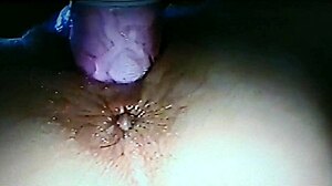 how's blindfolded wife taking rabbit toy fuck deep?