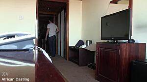 real african amateur deepthroats my cock for meal