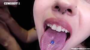 Cum-Hungry Slut Swallows Nine Loads from Gloryhole Glory in Liquid Lunch Feast