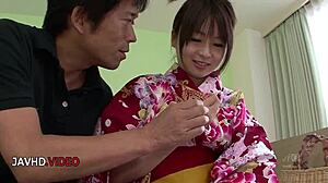 Nozomi's naughty JAV wife blowjobs end in hot creampie