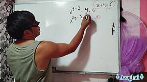 Erotic Nerdy Asian Bedroom Math X Y Session