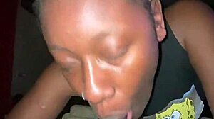 Teen neighbor hides sloppy deepthroat blowjob creampie from everyone next door