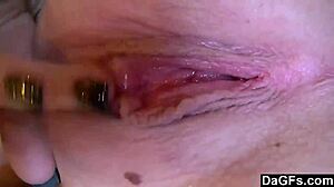 dagfs teen with big tits strips fingers pussy for easy cash in bedroom