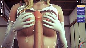 i'm like... honey select 2 blonde in lingerie gets whipped then fucked hard