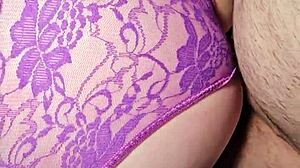 colleague's husband unloads huge cumshot on my panties over fat ass