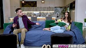 Juan Loco Pounds Petite Aria Sloane Reverse Cowgirl Then Missionary!