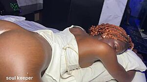 Church Girl's Petite Ebony Pussy Takes Forgotten Load After Doggystyle Ride