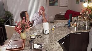 stepdad and wife ravage freya von dooms shaved pussy in taboo 4k threesome