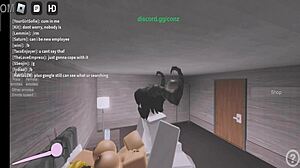 Blonde milf with big tits fucked by roblox devil monster cock