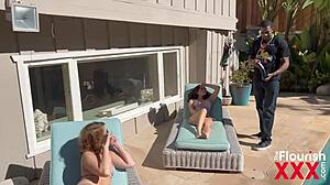 leana lovings takes bbc poolside at trailer flourish university episode 13