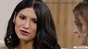 my stepsister's hot latina shemale gf licks then fucks my pussy hard??