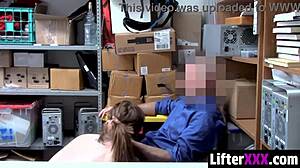 rosalyn sphinx caught shoplifting with hidden clothes gets fucked hard