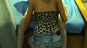 GTA 5 College Babe Bent Over Dorm, Fucked Doggystyle and Cowgirl