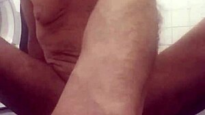 Chris teases shaved body in homemade shower bathing show with smooth skin reveal