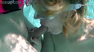 Cruz Blowjobs Cum Everywhere Underwater Pool Petite Tits