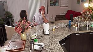 stepdad and wife ravage freya von dooms shaved pussy in taboo 4k threesome