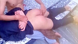 teacher rams desi virgin schoolgirl's narrow ass outdoors for her first rough fuck