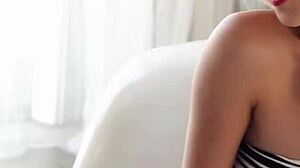 platinum blonde teen alissa arden strips lingerie unveiling massive natural boobs