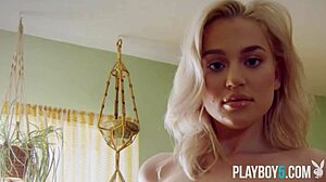 blake blossom curvy blonde teen strips fully nude playboy
