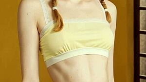 i adore these flowery panties hugging her cute model curves perfectly