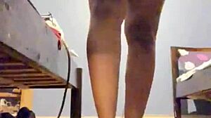 Ebony Milf's Teasing Strip Leads to Monster BBC Deepthroat Creampie