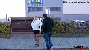 hey milf secretary, ready to deepthroat double cocks in this driving van?