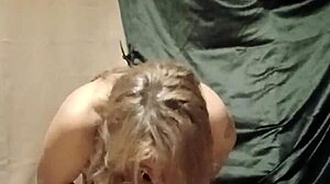 the french housewife maid gets bound in harness, slapped like a whore with magicwand uro play outdoors