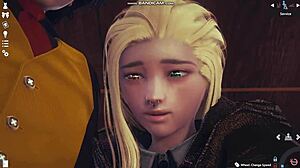 i'm like... honey select 2 blonde in lingerie gets whipped then fucked hard