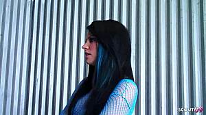 hey worker come over here andy san dimas in fishnets wants your cock now