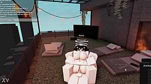 big cock whore in roblox roleplay begs for deepthroat cum and monster orgasm