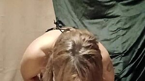 the french housewife maid gets bound in harness, slapped like a whore with magicwand uro play outdoors