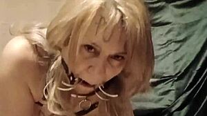 the french housewife maid gets bound in harness, slapped like a whore with magicwand uro play outdoors