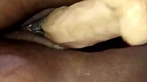 up close on this smooth african shaved pussy eating