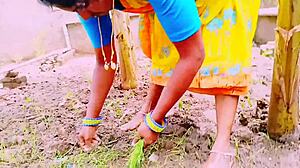 village maid big boobs fucks landowner outdoor telugu dirty talk