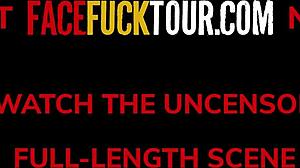 huge tits latina chokes on monster white cock sloppy deepthroat rough homemade