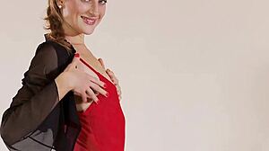 heart pounds as najdenko's flexy teen body stretches naked