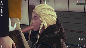 i'm like... honey select 2 blonde in lingerie gets whipped then fucked hard