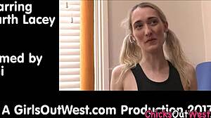 Skinny Aussie amateur toys her hairy pussy in high def solo play