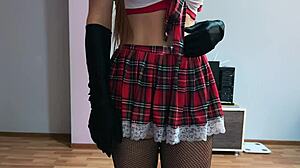 myredfoxgirl studentgirl teases stepdad for cock