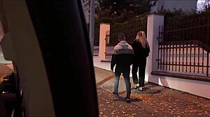 Czech teen girlfriend sucks stranger's cock for new tattoo cash