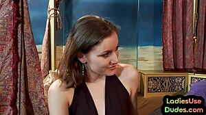 Mean British Femdom Strap-On Pegs Submissive Cuckold in BDSM Domination Group with Old European Reality