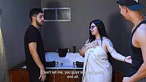 I Gush on Two Huge BBC Plumbers While Hubby Watches Nothing - Antonella Jones