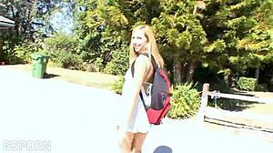 sexy blonde teen's tight pussy loves riding hard cock cowgirl style, doesn't she?