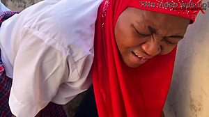 black big cock boyfriend fucks petite classmate hard at principal's window